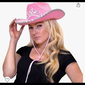 Light Up Country Western Pink Cowgirl Hat